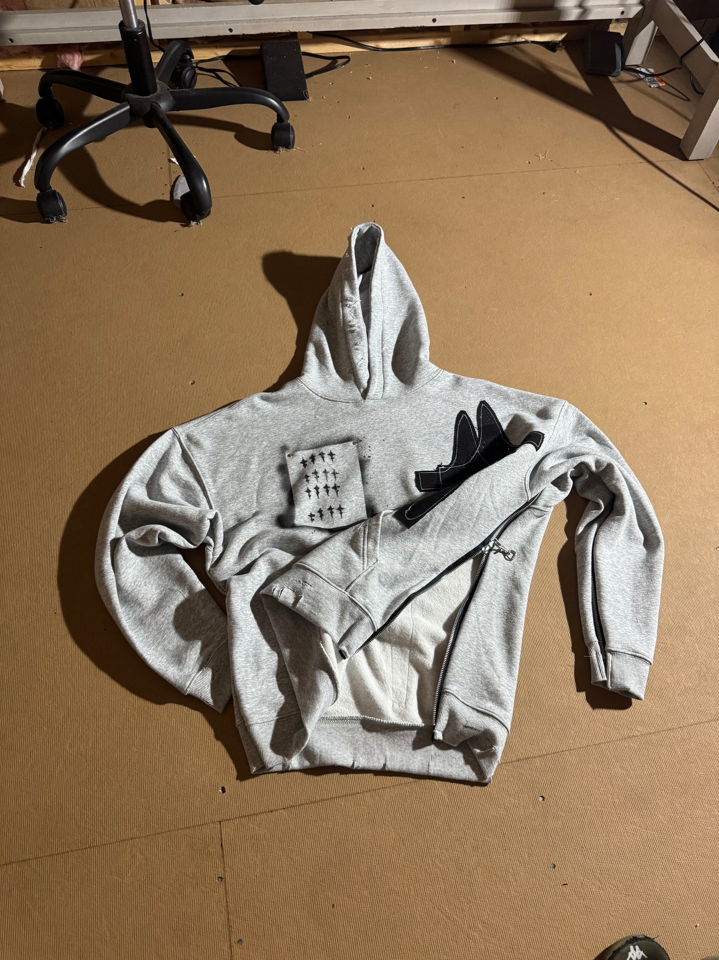 1/1 PXD denim cross Hoodie -M