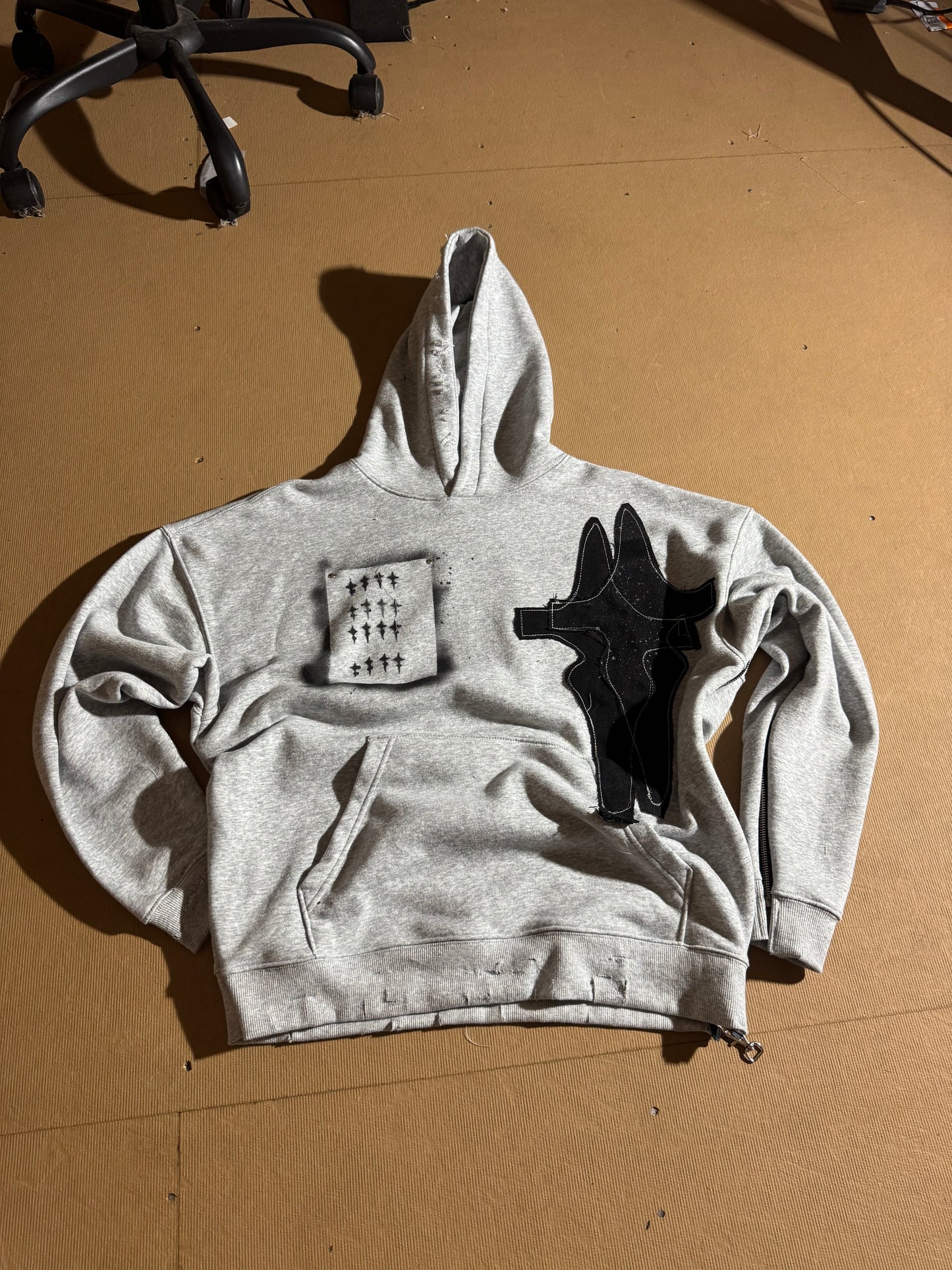 1/1 PXD denim cross Hoodie -M