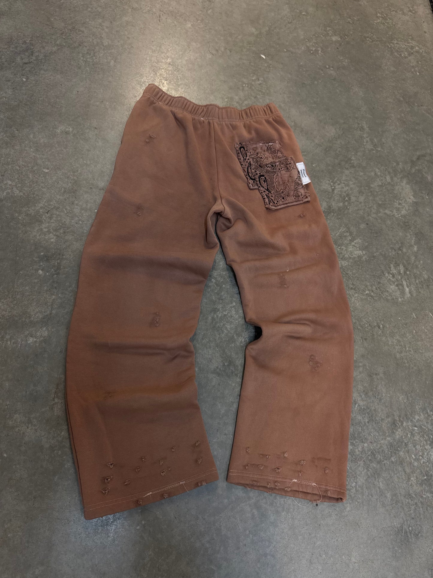 1/1 brown double pocket danan sweats-M