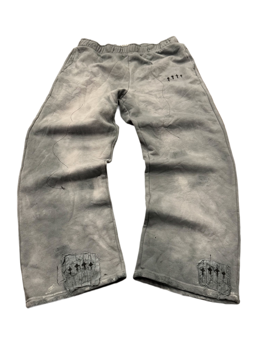 1/1 concrete [wild stitch] distressed PXD sweats- XL
