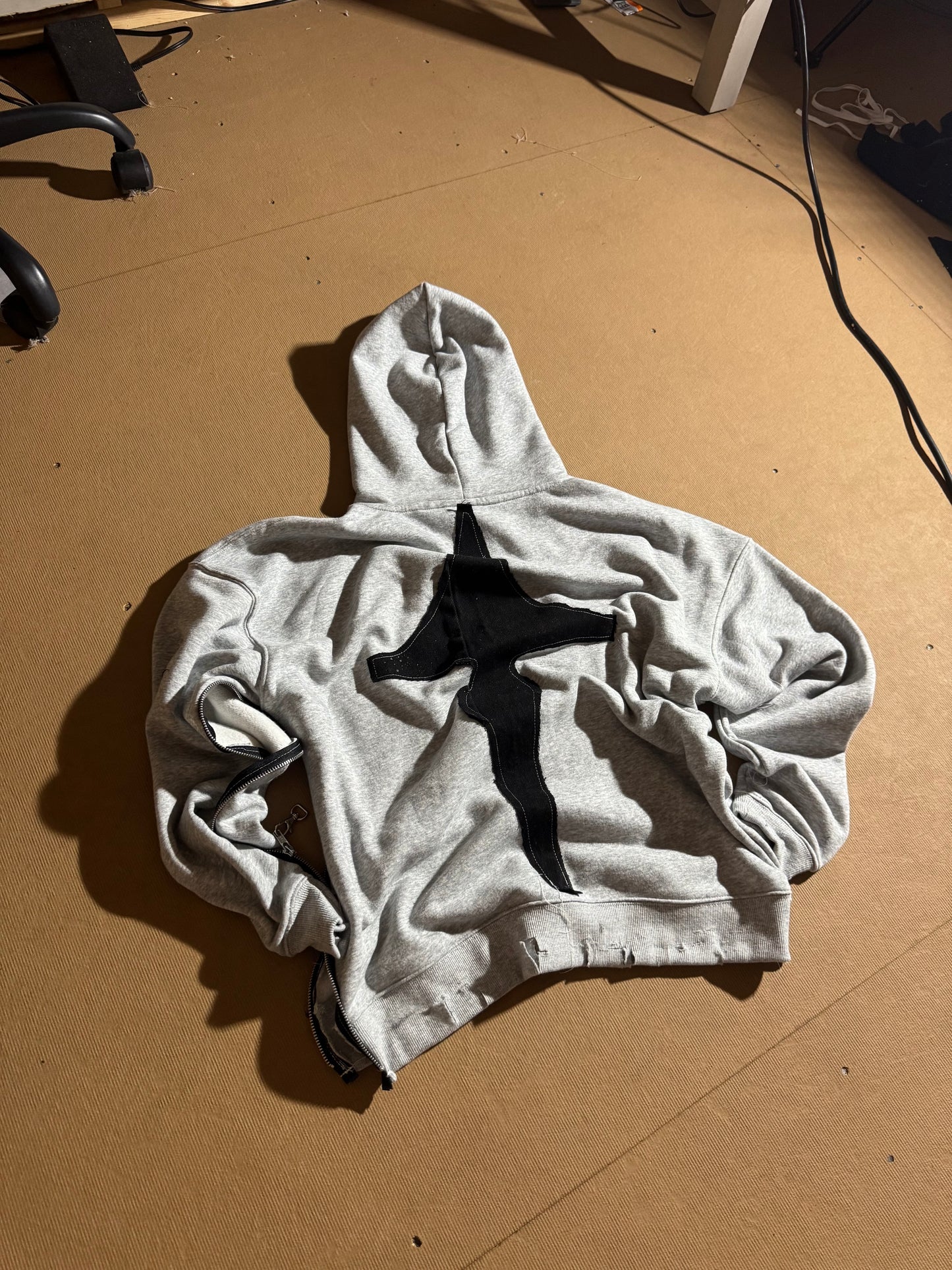 1/1 PXD denim cross Hoodie -M