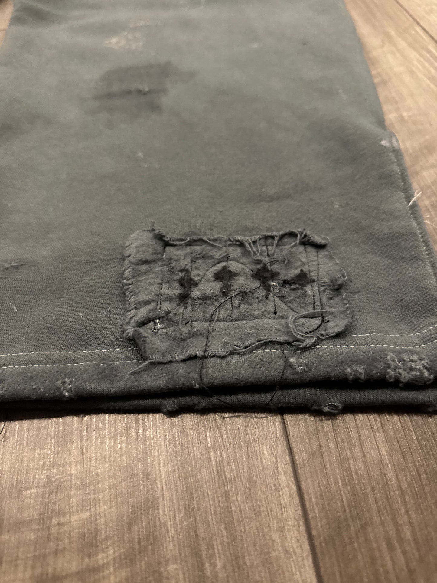 1/1 Concrete head tap Rhinestone sweats-XL