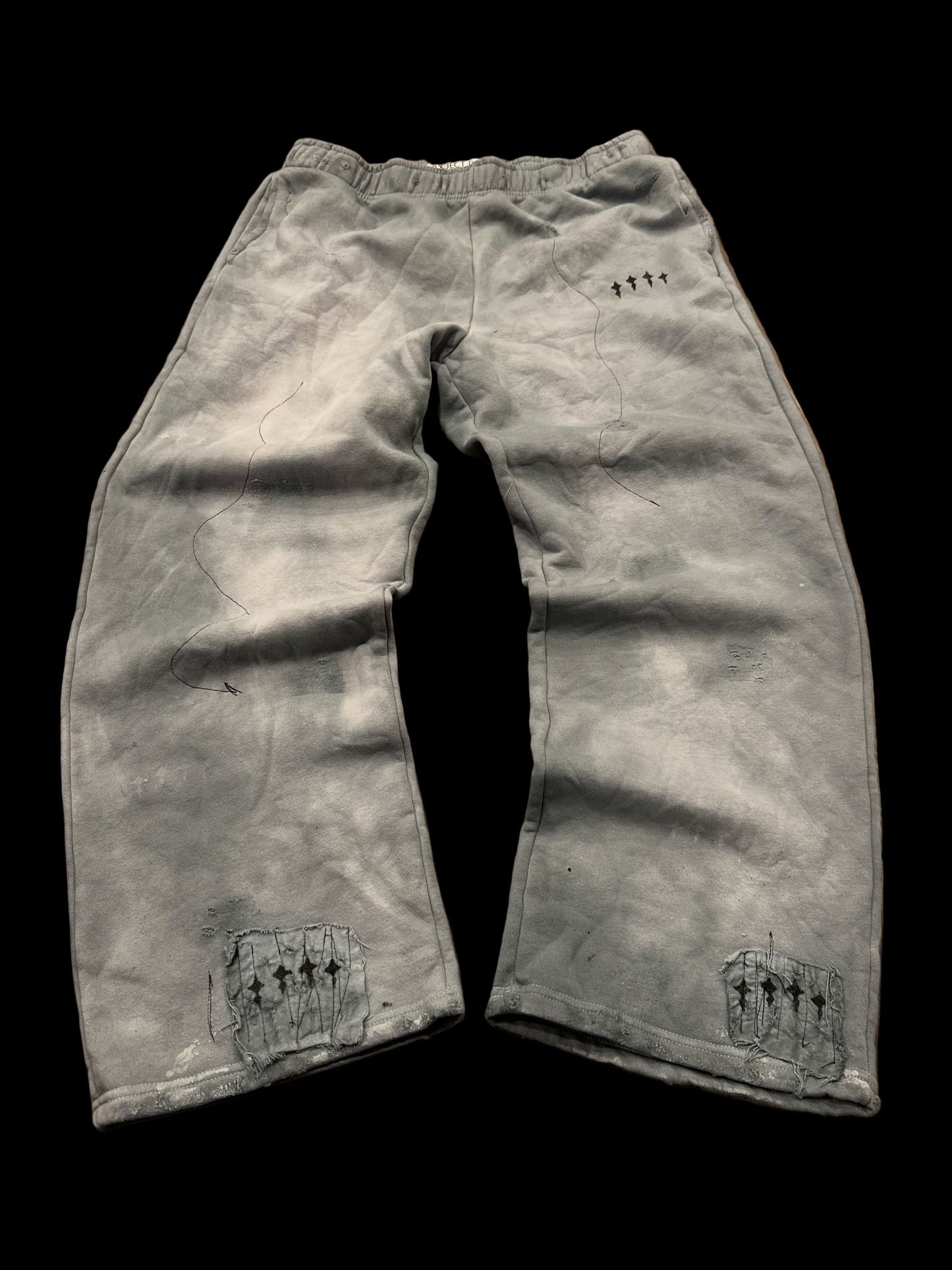 1/1 concrete [wild stitch] distressed PXD sweats- XL