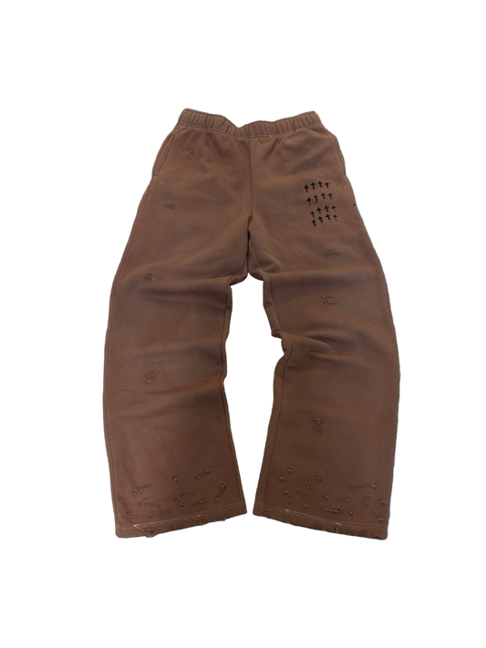1/1 brown double pocket danan sweats-M