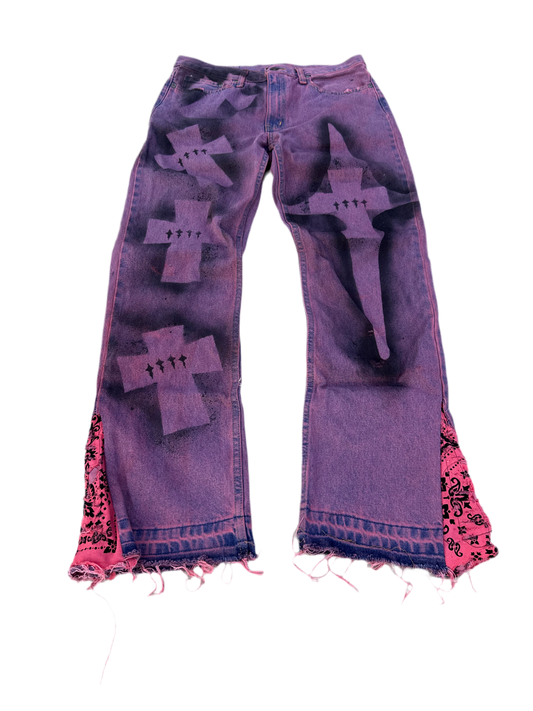 1/1 Red Bleach Fade Dana jeans 32-30