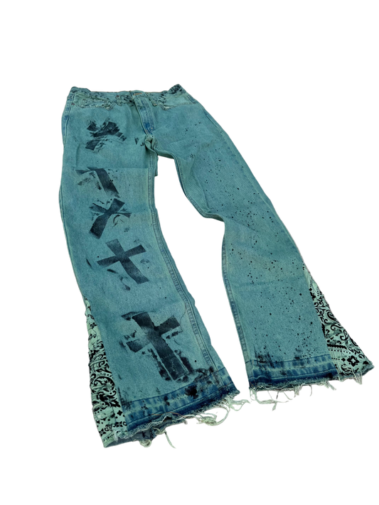 1/1 Green fade Dana Jeans 32-32