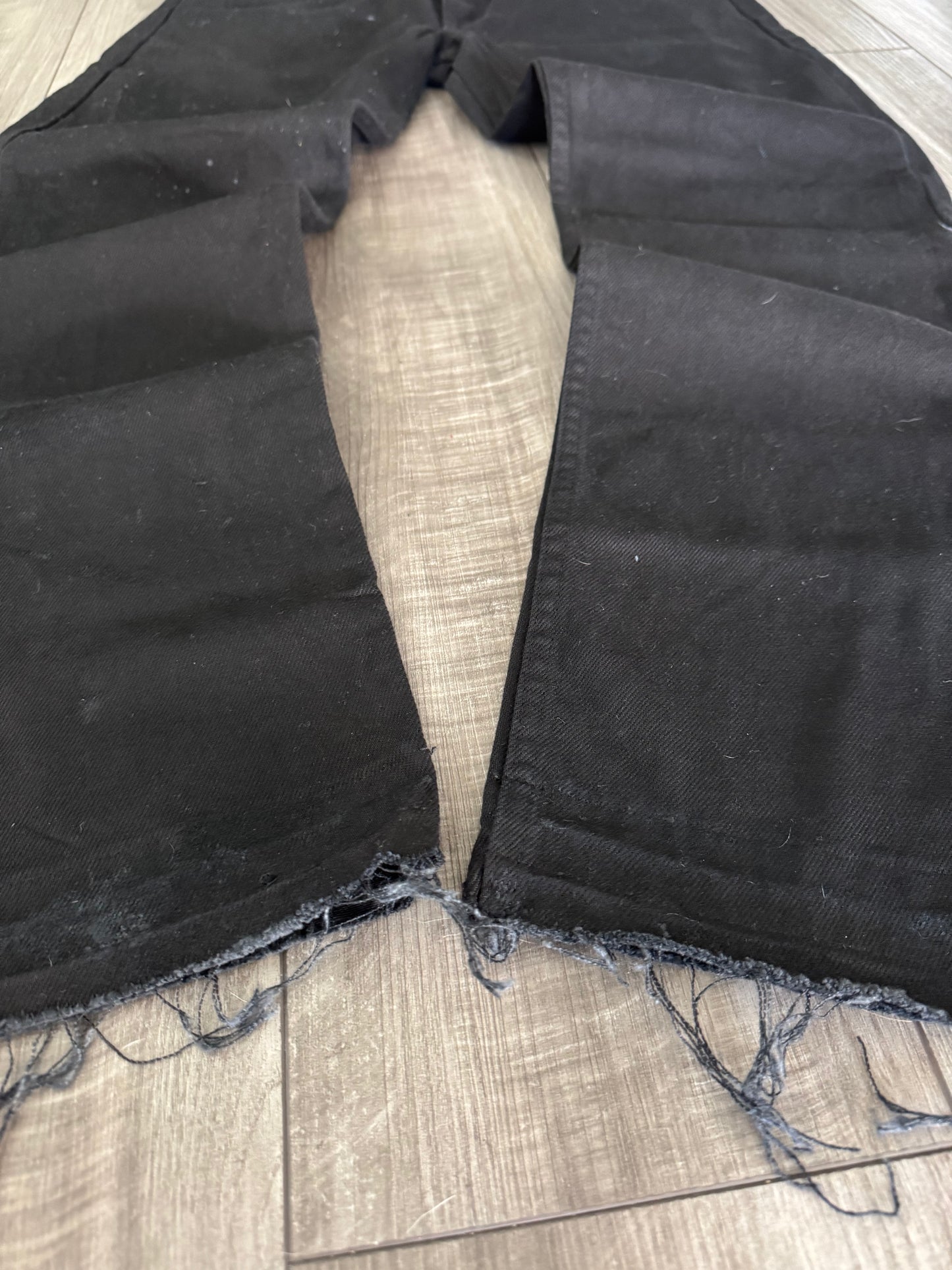 1/1 blacked out denim flared-36-32