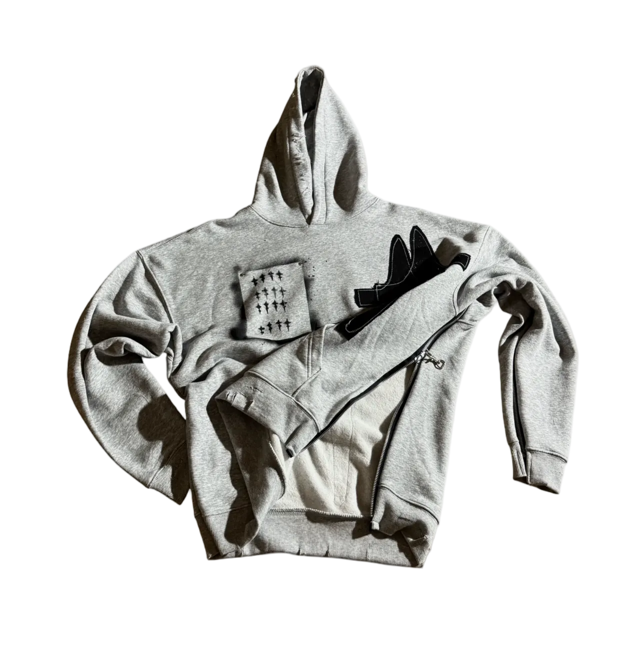 1/1 PXD denim cross Hoodie -M