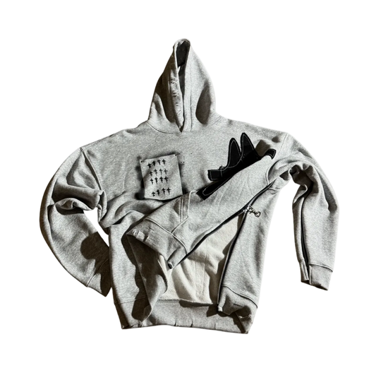 1/1 PXD denim cross Hoodie -M