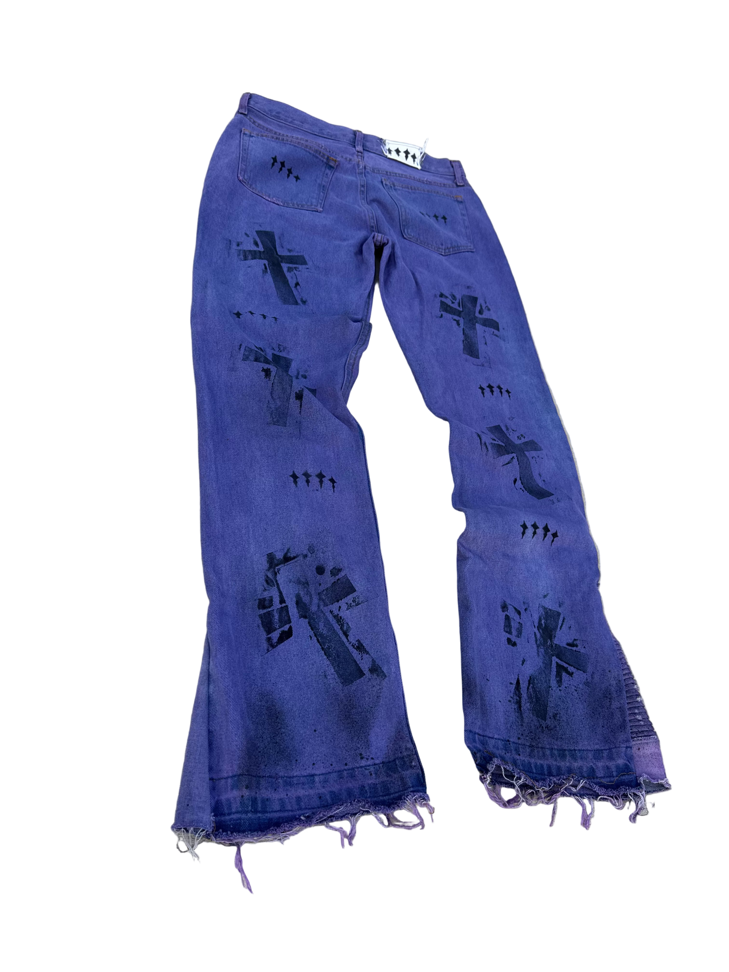1/1 purple thunder distressed PXD denim jeans 34-34