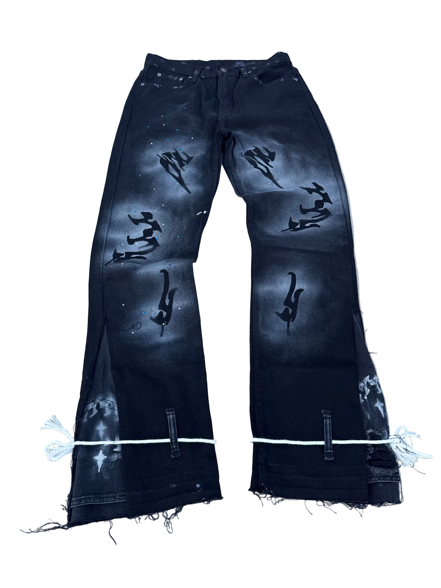 1/1 12 AM (Midnight) Flared PXD Denim Jeans 30-32