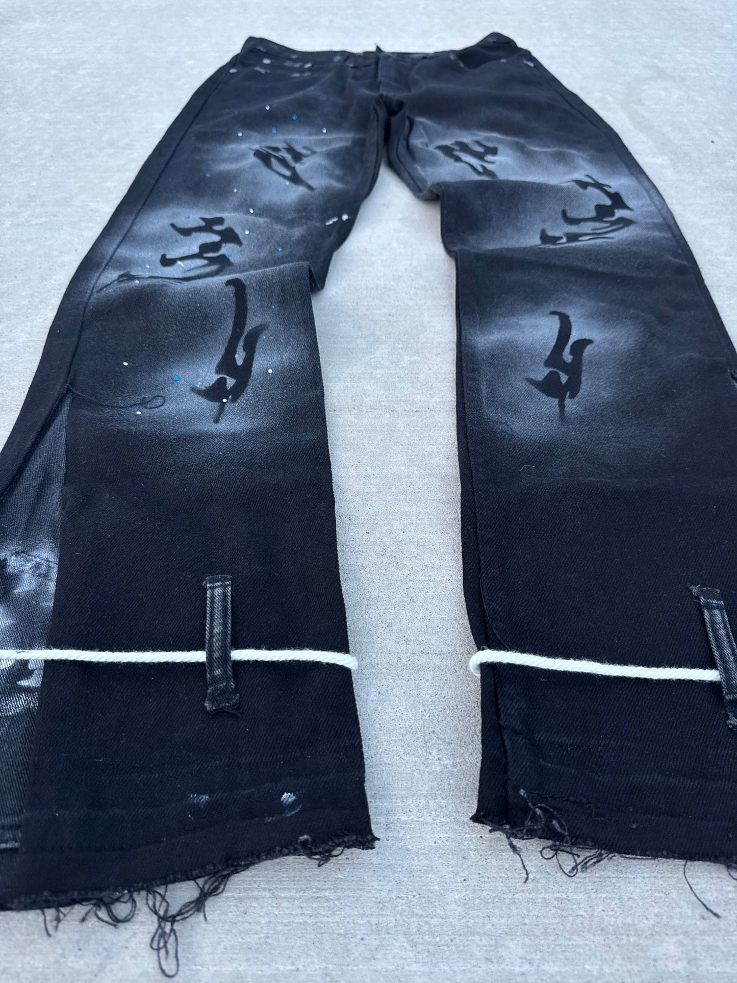 1/1 12 AM (Midnight) Flared PXD Denim Jeans 30-32