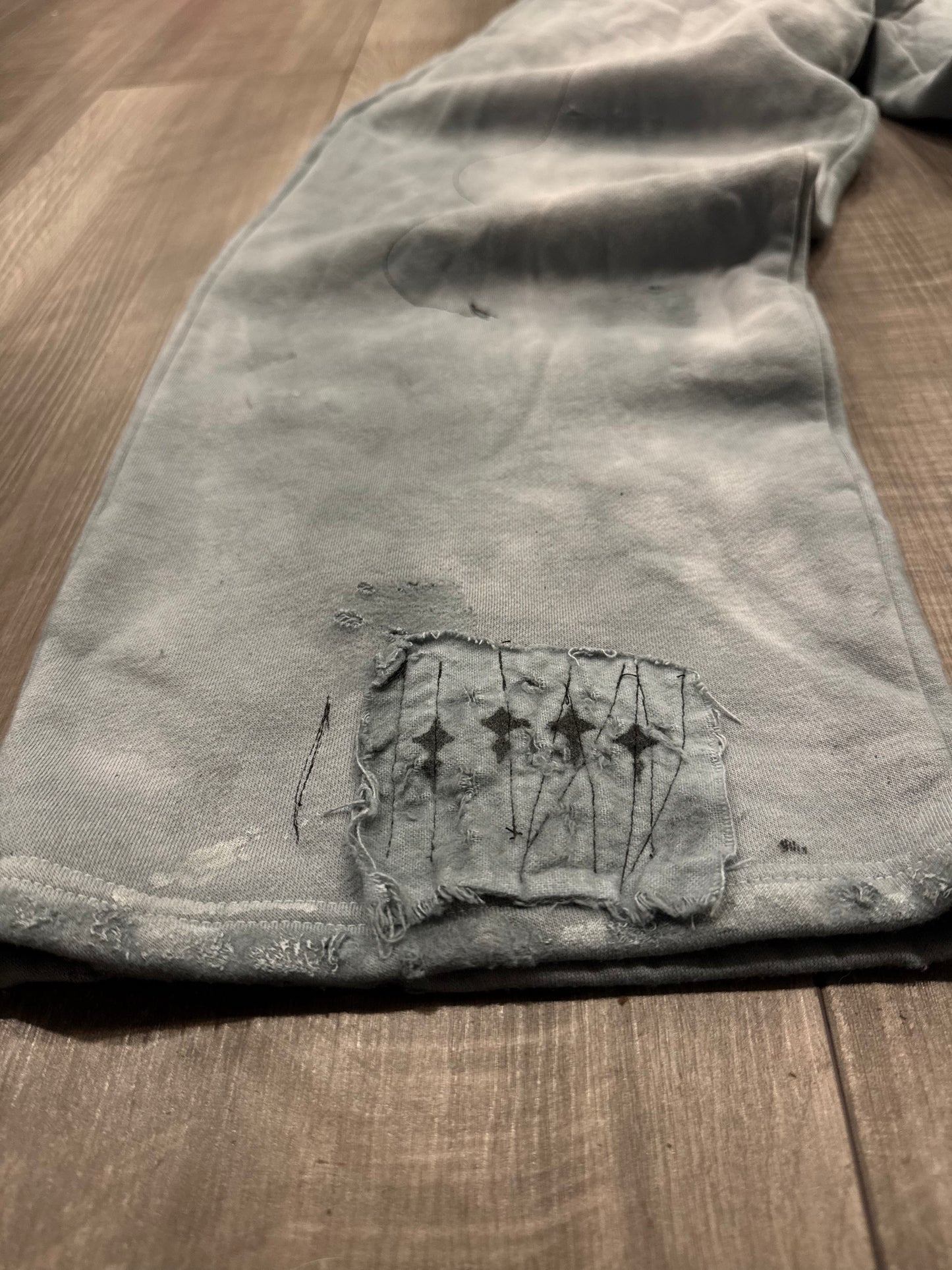 1/1 concrete [wild stitch] distressed PXD sweats- XL